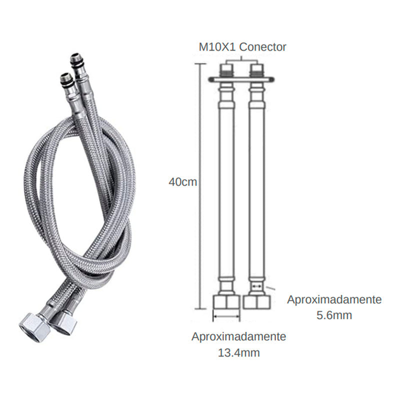 Kit Lavamanos+grifo Monocontrol Oro Brillante+push+acople