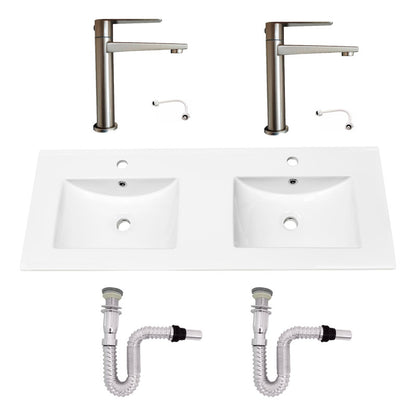 Kit Placa Doble Lavam.121*46.5cm+grif.ag.fria+push Flex12