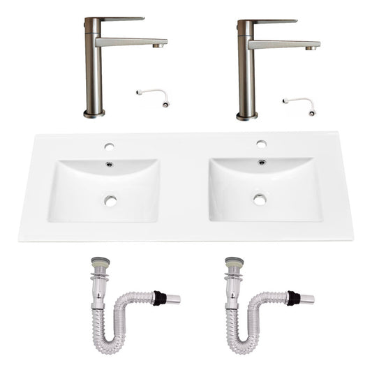 Kit Placa Doble Lavam.121*46.5cm+grif.ag.fria+push Flex12