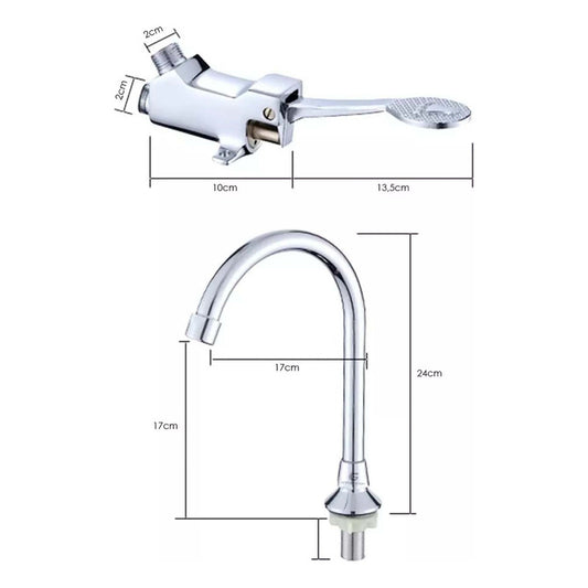 Kit Válvula De Pedal, Grifería Manos Libres. Industrial Pesa