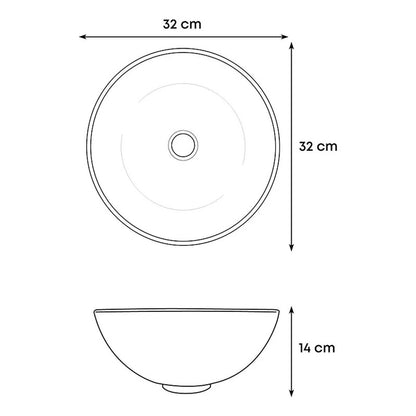 Lavamanos Cerámica Blanco 32cm