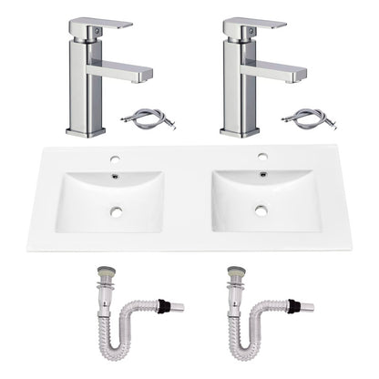 Kit Placa Doble Lavam.121*46.5cm+griferia Monoc+push Flex27