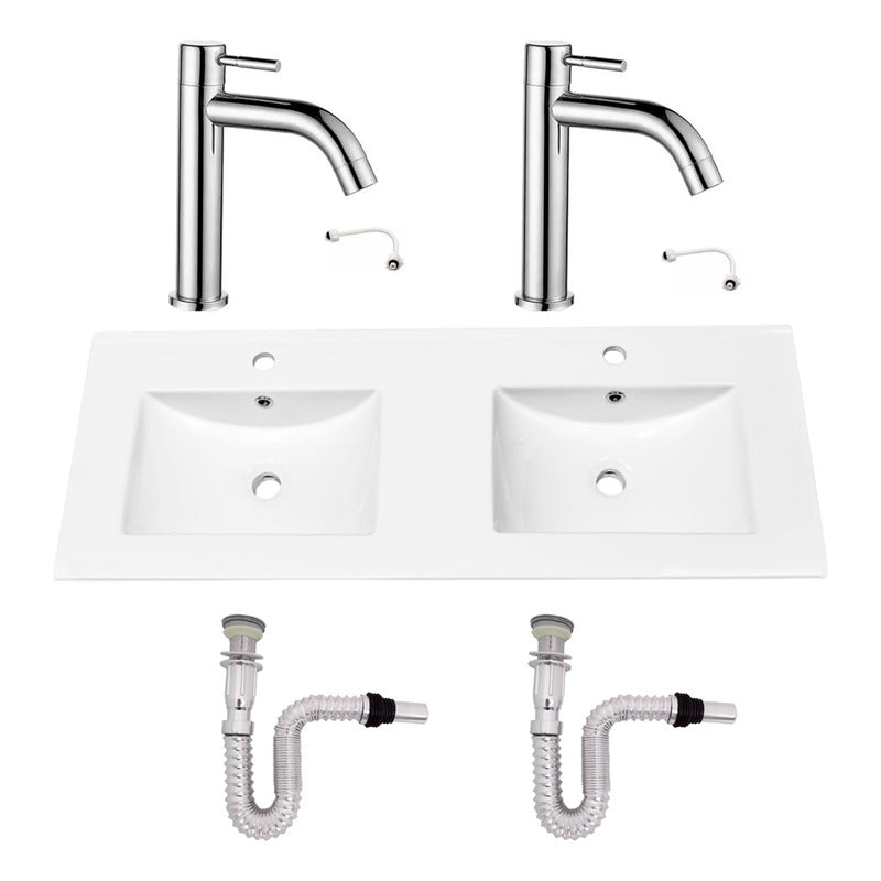Kit Placa Doble Lavam.121*46.5cm+grif.ag.fria+push Flex13