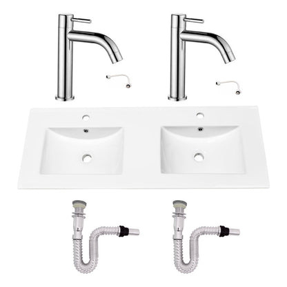 Kit Placa Doble Lavam.121*46.5cm+grif.ag.fria+push Flex13