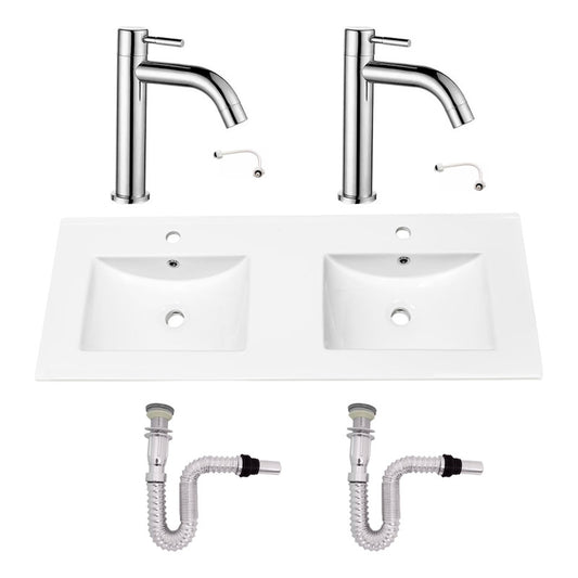 Kit Placa Doble Lavam.121*46.5cm+grif.ag.fria+push Flex13