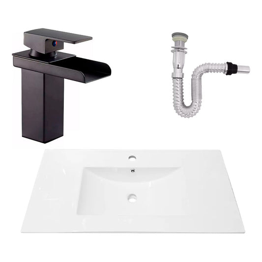 Kit Placa Lavaman.91*46.5cm+griferia Monocontrol+push Flex9