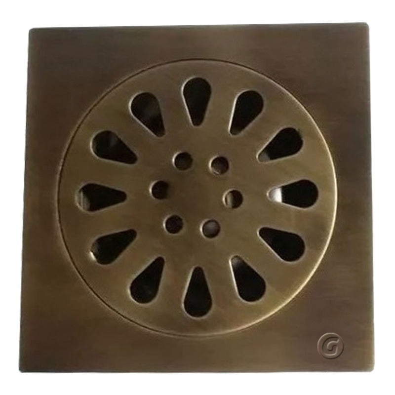 Rejilla Piso Vintage Bronce Antiguo