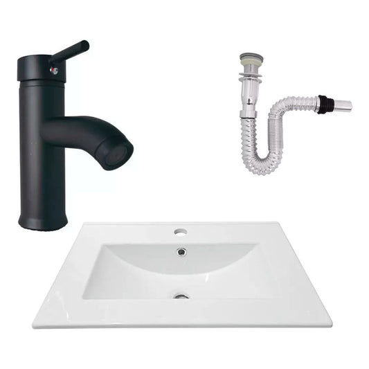 Kit Placa Lavamanos 61*40cm+griferia Monocontrol+push Flex25