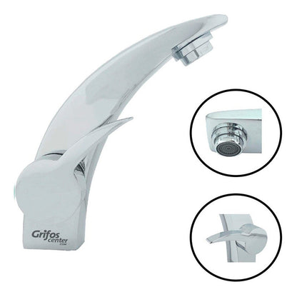 Grifería Monocontrol Lavamanos Bajo Arco Curvo