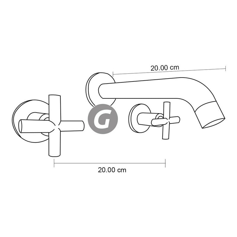Grifo Mezclador Pared Vintage Bronce Antiguo