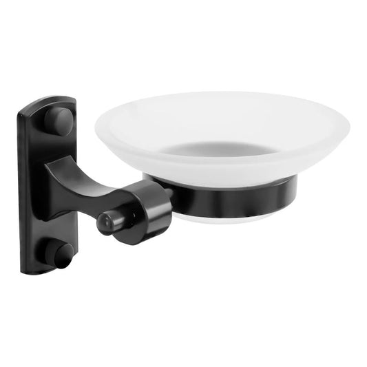 Jabonera Rectangular En Aluminio Con Plato En Cristal
