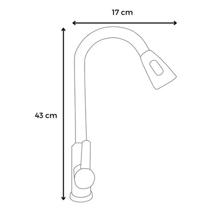 Grifería Llave Monocontrol Lavaplatos Cromada