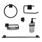 Juego De Accesorios Para Baño Negro Mate X6 Piezas
