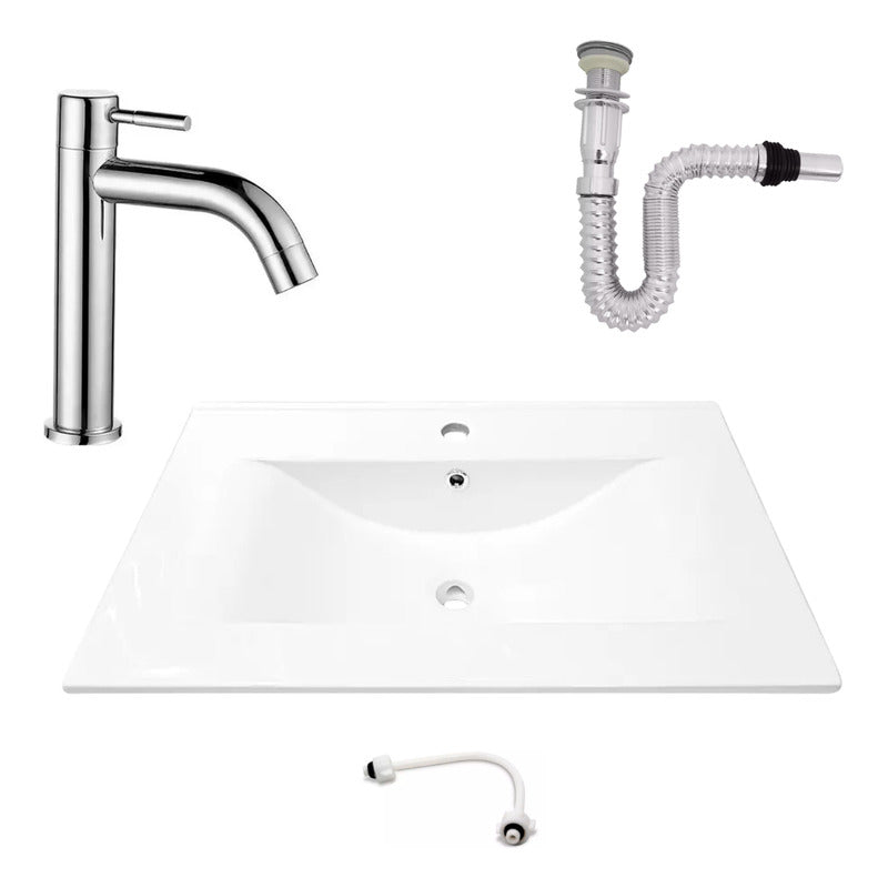 Kit Placa Lavam. 71*46.5cm+griferia Agua Fria+push Flex.13