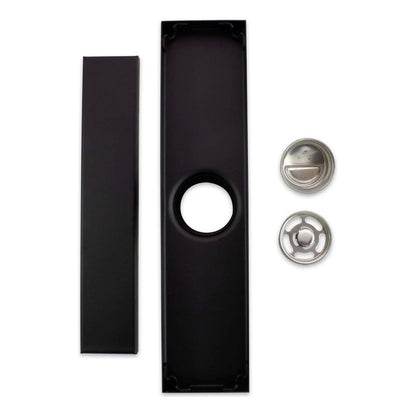 Rejilla De Piso Invisible Negro Mate 80 X 10cm