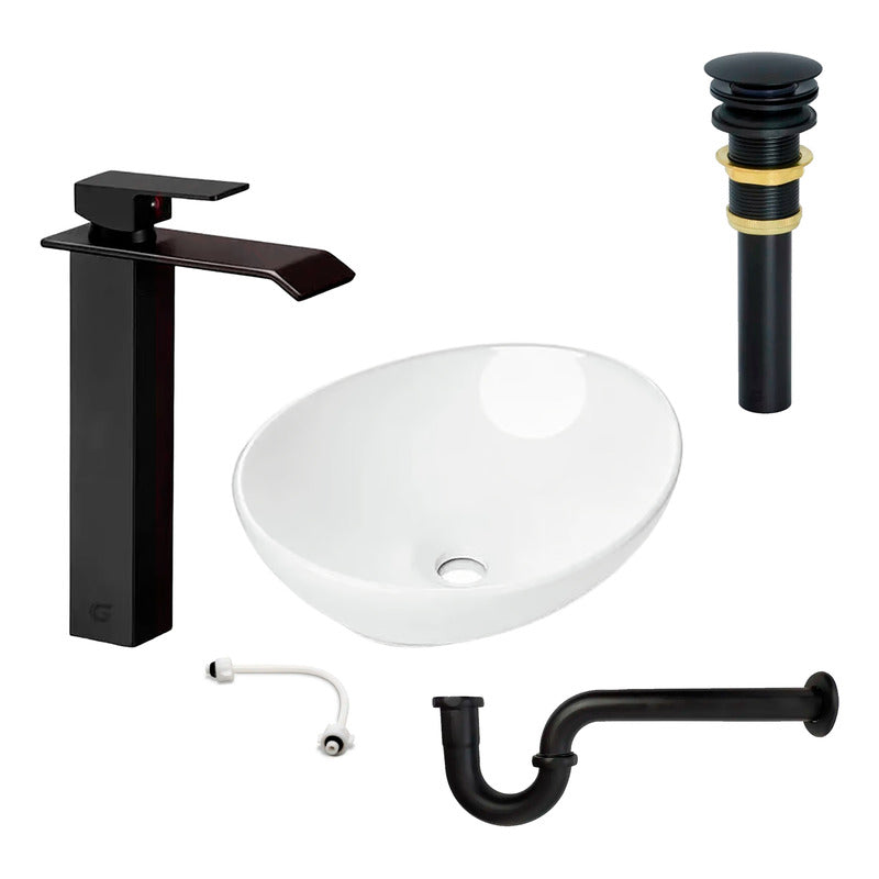 Combo Lavamanos Canoa + Grif.monocontrol + Push Y Sifon Ng7