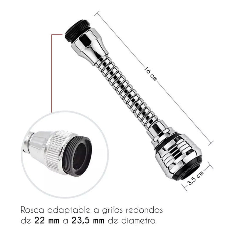 Grifo Extensor Flexible Cromado Unviersal