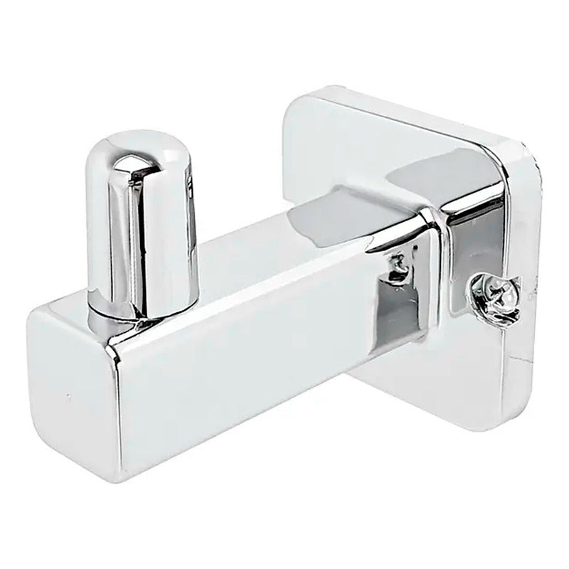 Perchero Para Baño Cuadrado Cromado Barú