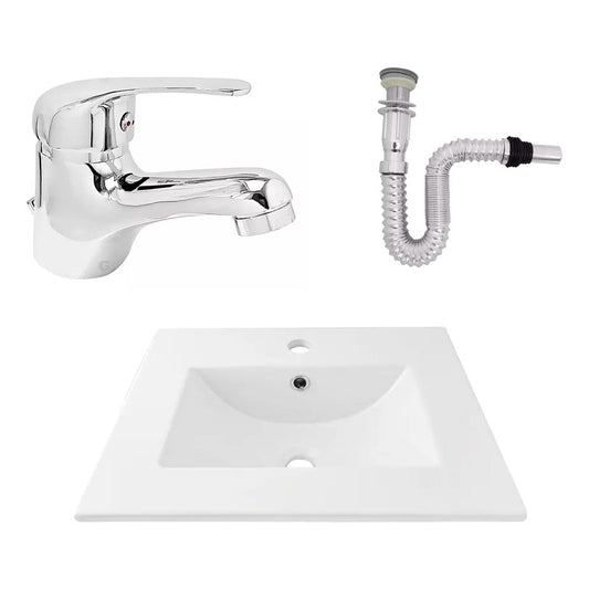 Kit Placa Lavamanos 51*40cm+griferia Monocontrol+push Flex20