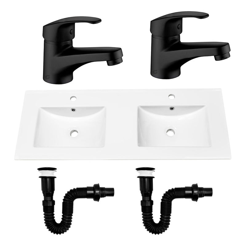 Combo Placa Doble Lavaman.121cm+grif.monocontrol+push Negr8