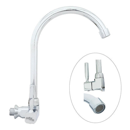 Grifería De Pared Agua Fría Cuello Ganso Koala