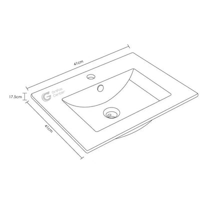 Kit Placa Lavamanos 41cm+griferia Agua Fria+push Flexible 7