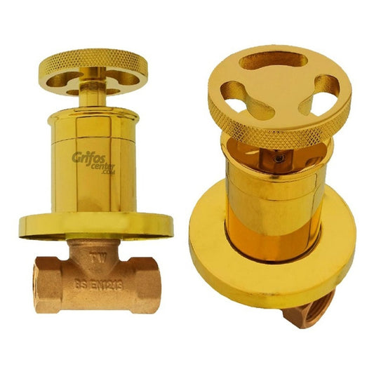 Manija/registro Para Ducha Industry Gold Vintage