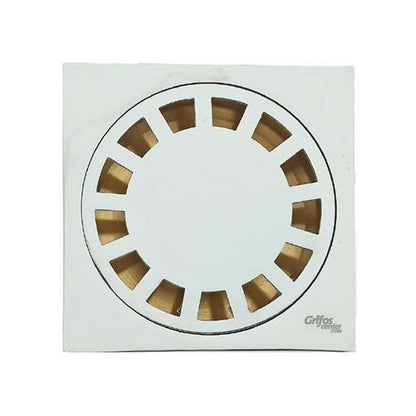 Rejilla Cuadrada En Zamak + Sifón En Bronce