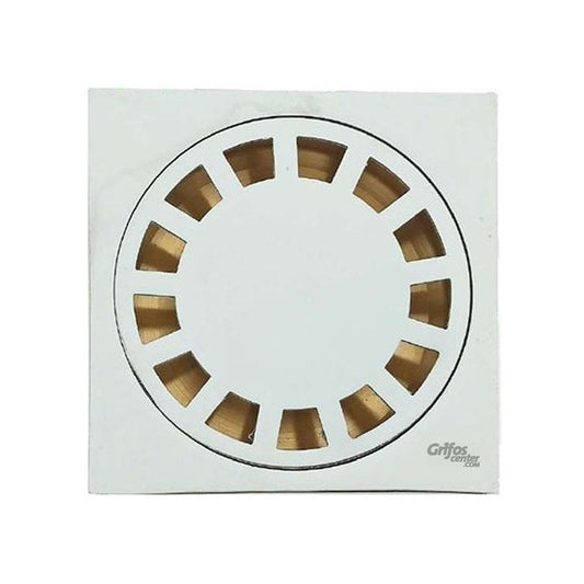 Rejilla Cuadrada En Zamak + Sifón En Bronce