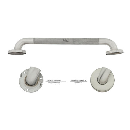 Barra De Seguridad Institucional En Acero 304 Grafilada 40cm