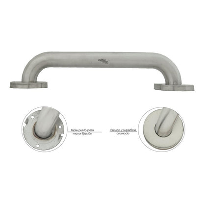 Barra De Seguridad Institucional En Acero 304 Satin 30cm