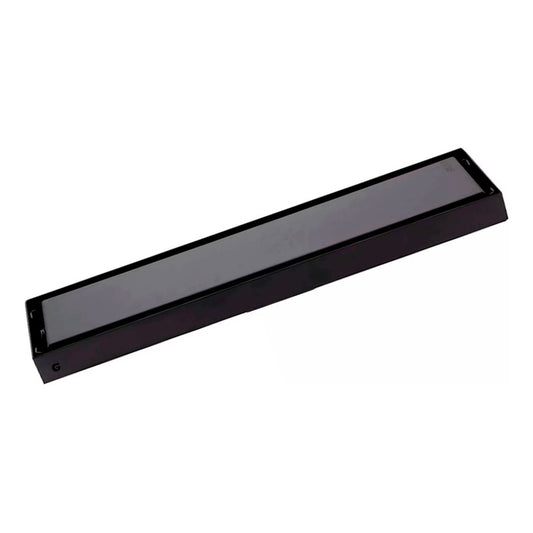 Rejilla De Piso Invisible Negro Mate 80 X 10cm