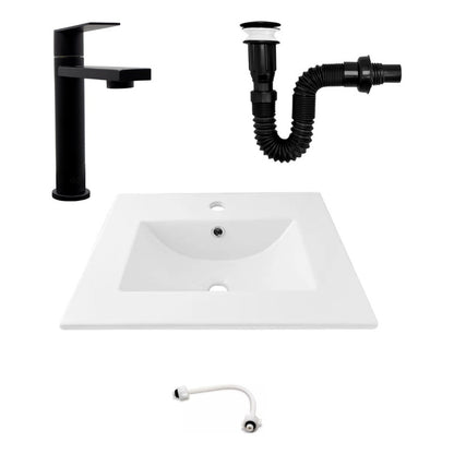 Kit Placa Lavamanos 51*40cm+griferia Agua Fria+push Negro3