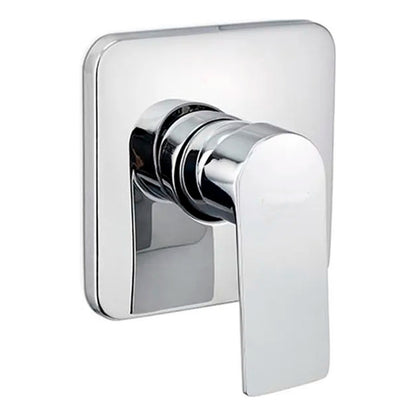Mezclador Ducha Monocontrol Plateado Cromado Acero Cuadrado