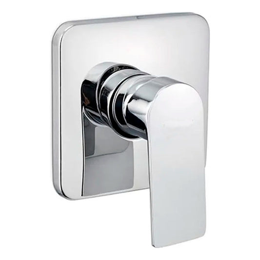 Mezclador Ducha Monocontrol Plateado Cromado Acero Cuadrado