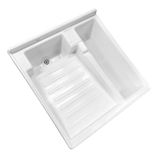 Lavadero Plastico De 60x60cm  Con Tanque Blanco