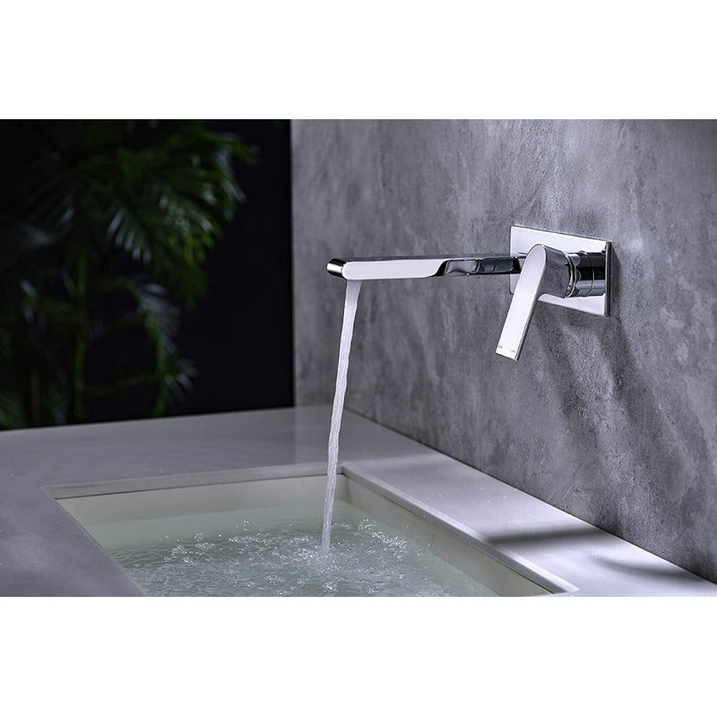 Grifería Monocontrol Para Lavamanos De Pared Cuadrado