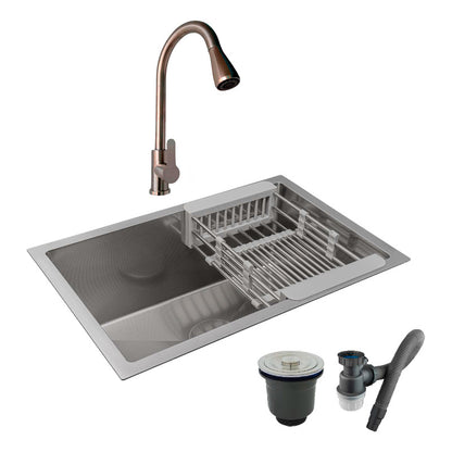 Combo Lavaplatos 60*40cm+griferia Monocontrol Ext+accesorios