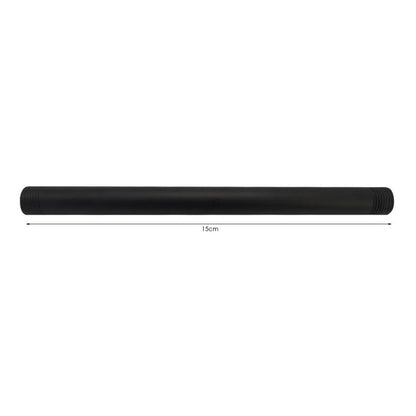 Tubo Redondo Ducha De Techo Negro 25cm