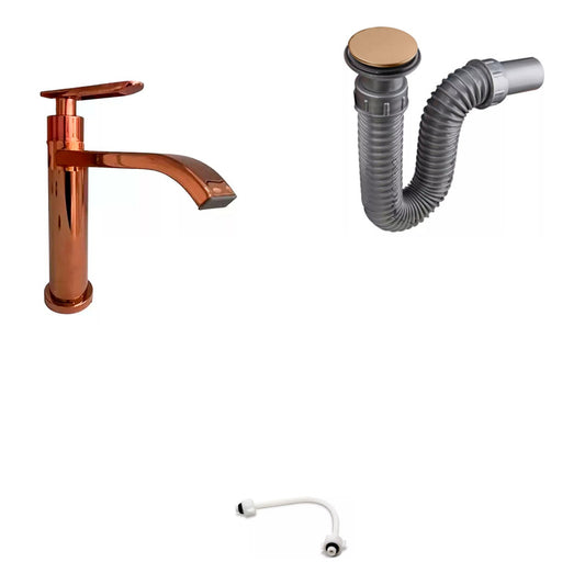Combo Placa Lavamanos 81*46,5cm+grifo Agua Fria+push Rose1