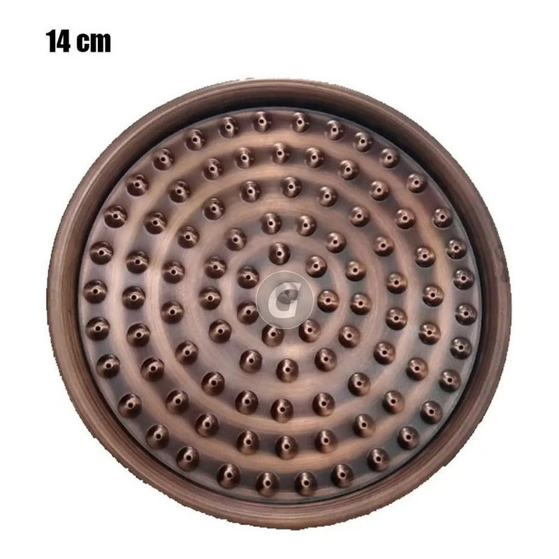 Ducha Vitage Cobre Antiguo 14cm Y Registro De Ducha