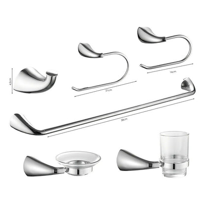 Accesorios Para Baño Cromado Izmir X 6 Piezas