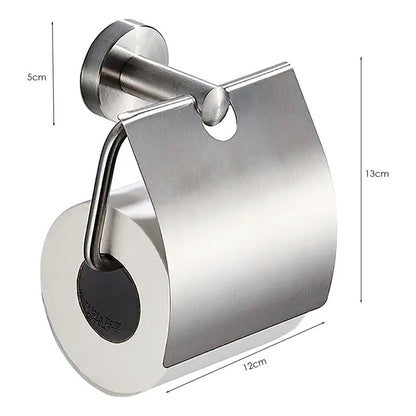 Porta Rollo Para Baño Metálico Satinado