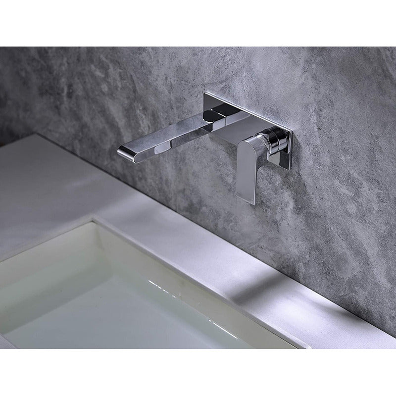 Grifería Monocontrol Para Lavamanos De Pared Cuadrado