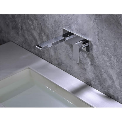 Grifería Monocontrol Para Lavamanos De Pared Cuadrado