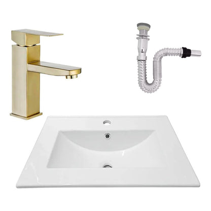 Kit Placa Lavam. 61*46.5cm+griferia Monocontrol+push Flex1