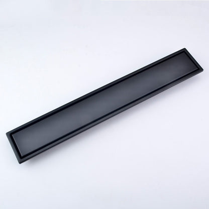 Rejilla Piso Rectangular Invisible De 80cm X 10cm Negro Mate