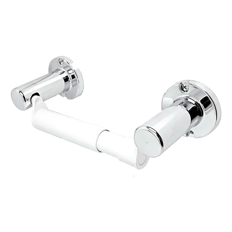Portarrollo Para Baño Cuadrado Cromado Salento