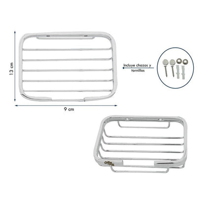 Jabonera Para Baño Canastilla Pequeña Cromada