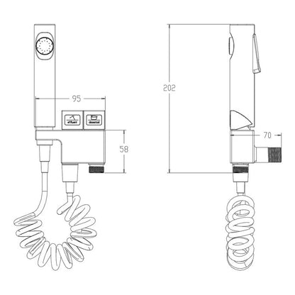 Ducha Bidet Piano Negro